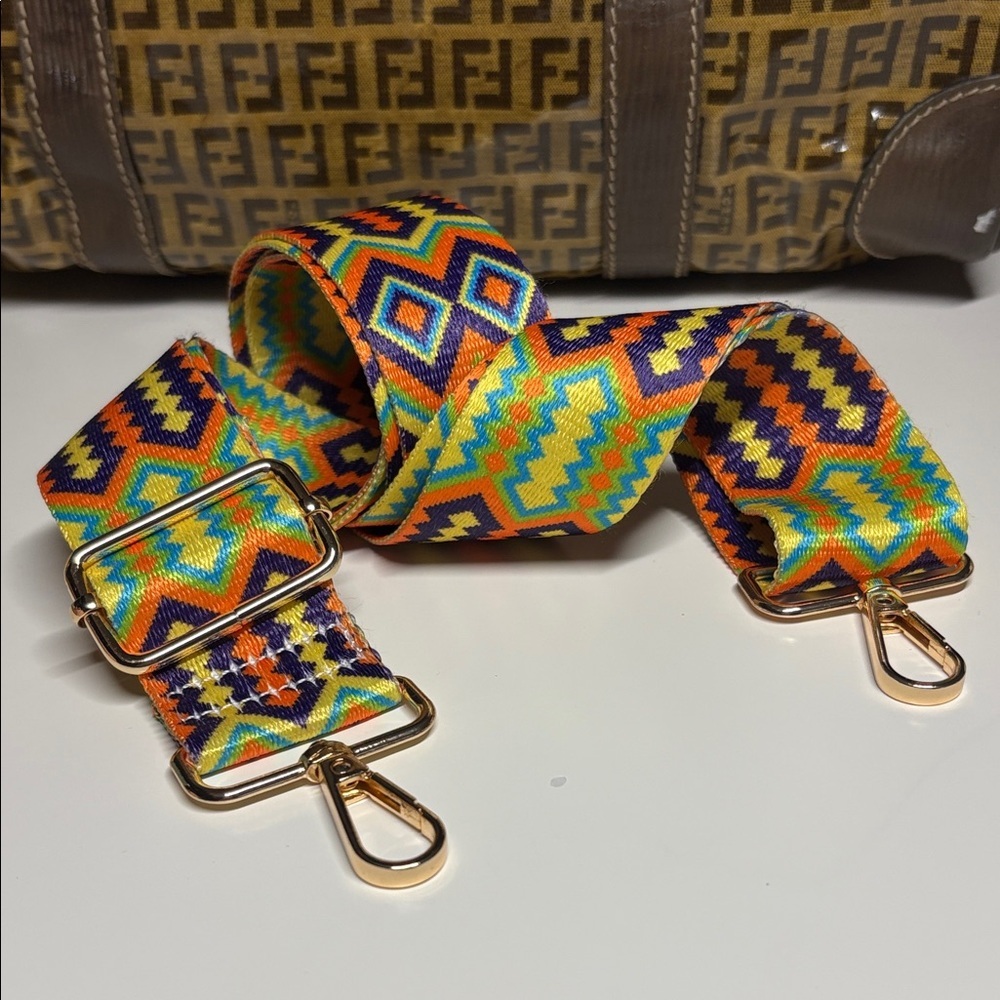 Guitar Handbag Colorful Geometric Guitar Strap